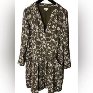 Garnet Hill Floral Paisley Drop Waist Dress Lined Pockets 10